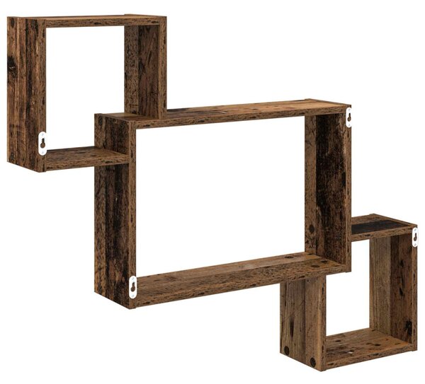Falpolc Falra szerelhető Antik Fa 91,5 x 15 x 76 cm Szerelt Fa