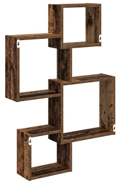 Fali Kocka Polcok Falra szerelhető Antik Fa 64 x 13,5 x 91,5 cm