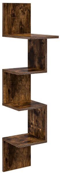 Falpolc Falra szerelhető Füstös Tölgy 32 x 21 x 107 cm