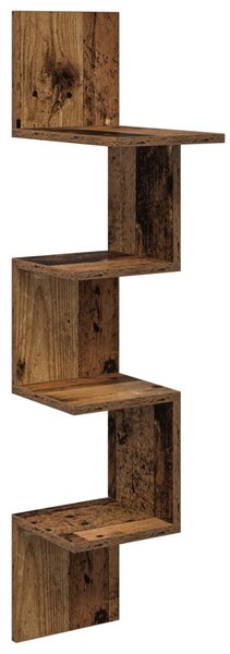 Falpolc Falra szerelhető Antik Fa 32 x 21 x 107 cm Szerelt Fa