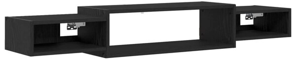Falsítható TV Szekrény Falra szerelhető Fekete Tölgy