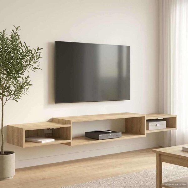 Falsítható TV Szekrény Falra szerelhető Sonoma Tölgy