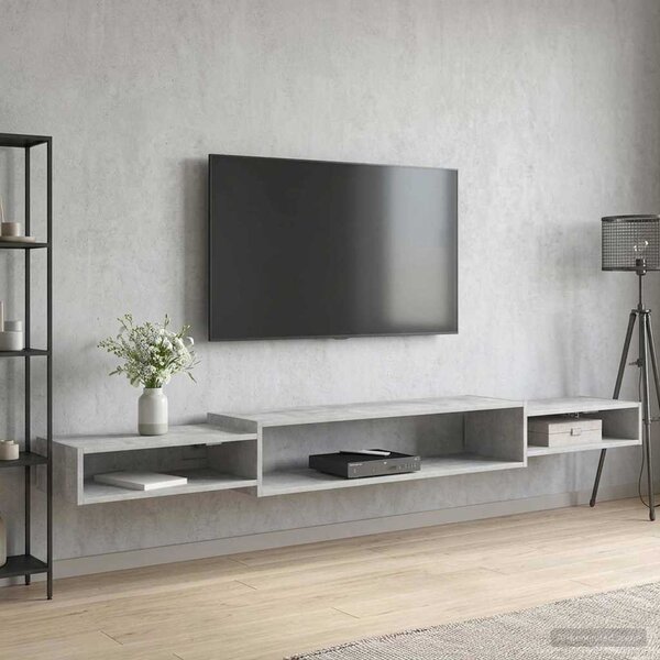 Falsítható TV Szekrény Falra szerelhető Betonszürke