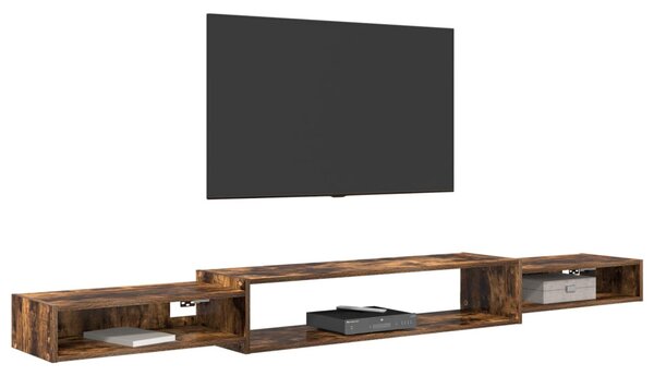 Falsítható TV Szekrény Falra szerelhető Füstös Tölgy