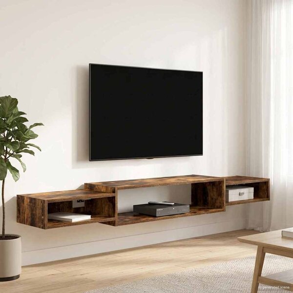 Falsítható TV Szekrény Falra szerelhető Füstös Tölgy