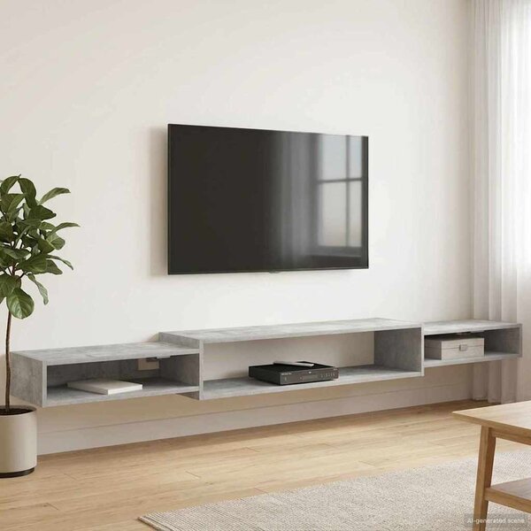 Falsítható TV Szekrény Falra szerelhető Betonszürke