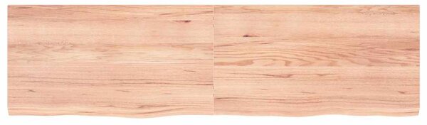 Világosbarna kezelt tömör tölgyfa fali polc 180 x 50 x (2-4) cm