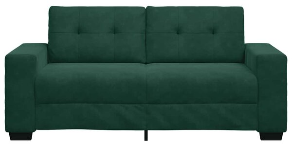 Sötétzöld bársony loveseat kanapé 180x77x82 cm