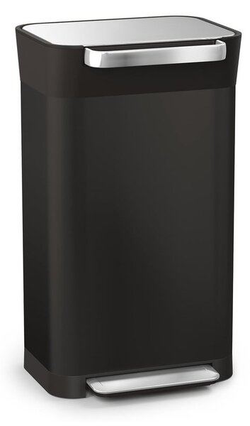 Fekete acél pedálos szemetes 30 l Titan – Joseph Joseph
