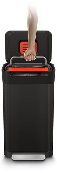 Fekete acél pedálos szemetes 30 l Titan – Joseph Joseph