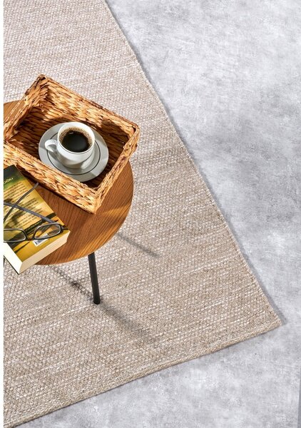 Bézs kézi szövésű gyapjúkeverék szőnyeg 160x230 cm Pradesh Linen White – Elle Decoration