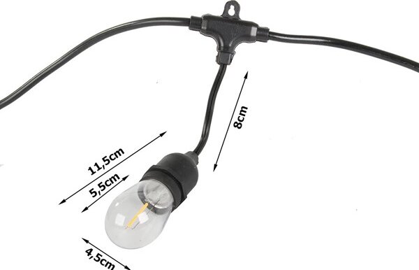 LED kerti fényfüzér LUCENT, 15 m