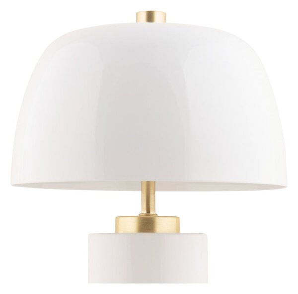 Fehér LED dimmelhető asztali lámpa fém búrával (magasság 30 cm) Freya – Leitmotiv