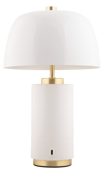 Fehér LED dimmelhető asztali lámpa fém búrával (magasság 30 cm) Freya – Leitmotiv