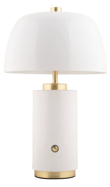 Fehér LED dimmelhető asztali lámpa fém búrával (magasság 30 cm) Freya – Leitmotiv