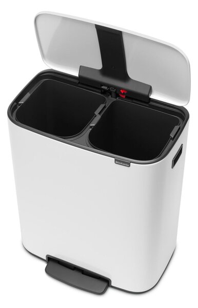 Fehér acél szelektív pedálos szemetes 60 l Bo – Brabantia