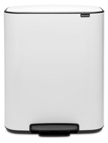 Fehér acél szelektív pedálos szemetes 60 l Bo – Brabantia