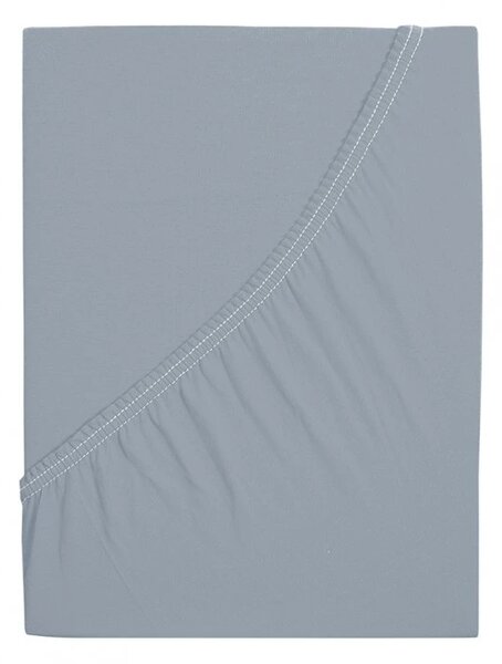 Mako-jersey pamut lepedő LUXORA 180x200 cm világosszürke