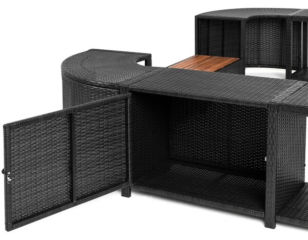 Lay-Z-Spa négyzet alakú rattan pezsgőfürdő bútor, 188 cm, fekete
