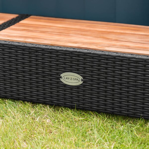 Lay-Z-Spa négyzet alakú rattan pezsgőfürdő bútor, 188 cm, fekete