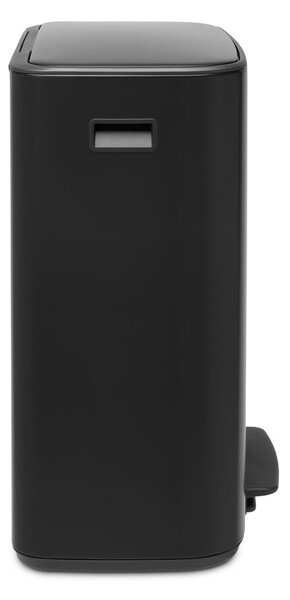 Matt fekete acél pedálos szemetes 60 l Bo – Brabantia