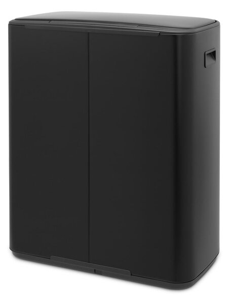 Matt fekete acél pedálos szemetes 60 l Bo – Brabantia