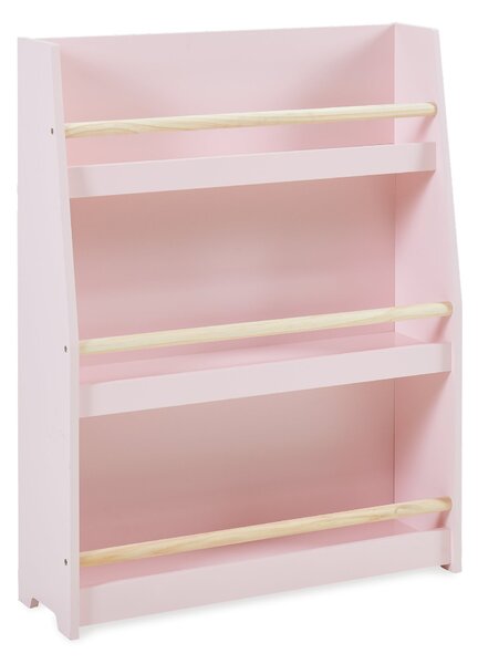 Gyerek könyvesolc Virer 78x60x18 cm rózsaszín [en.casa]