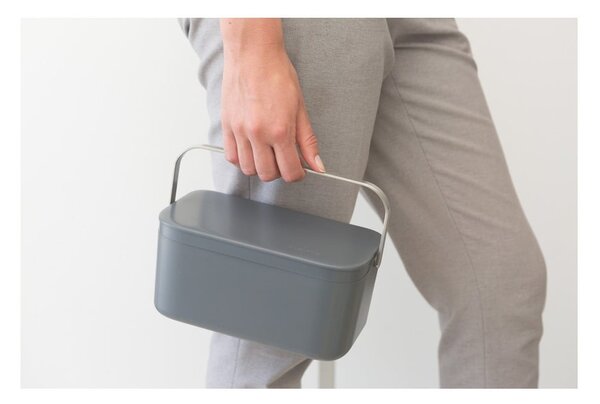 Sötétszürke komposztálható hulladék gyűjtő 1,8 l SinkSide – Brabantia