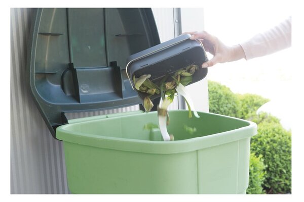 Sötétszürke komposztálható hulladék gyűjtő 1,8 l SinkSide – Brabantia