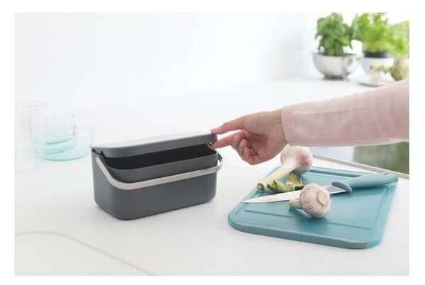 Sötétszürke komposztálható hulladék gyűjtő 1,8 l SinkSide – Brabantia