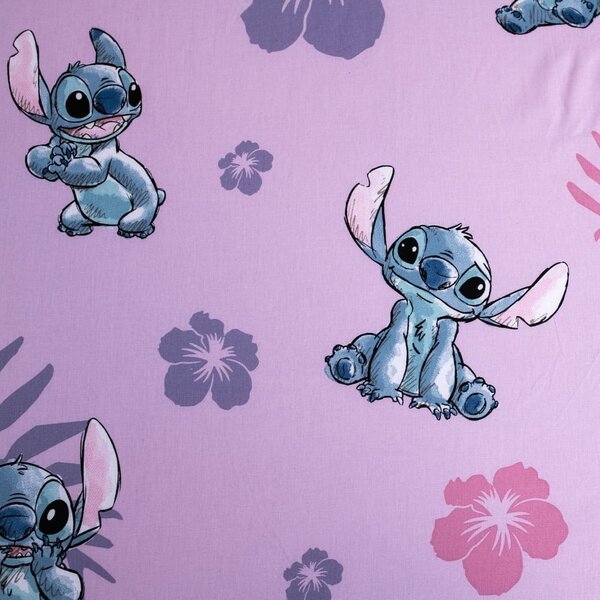 Gumis egyszemélyes pamut gyerek lepedő 90x200 cm Lilo and Stitch – Jerry Fabrics