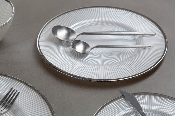 Ezüstszínű rozsdamentes acél evőeszköz készlet 16 db-os Modern retro – Premier Housewares