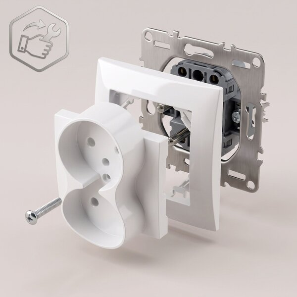 Dupla aljzat földeléssel OSTE JNH002-G White