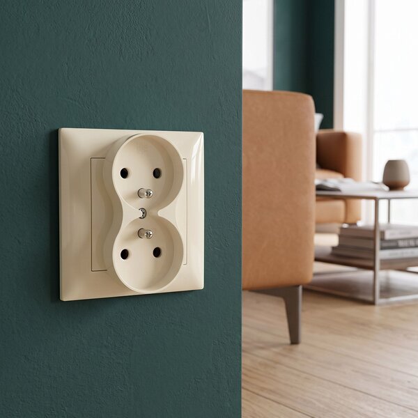 Dupla aljzat földeléssel OSTE JNH002-G Beige