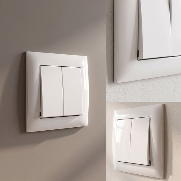 Kettős Kapcsoló OSTE JNH007-W WHITE