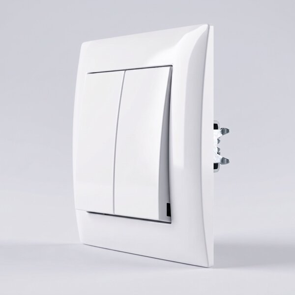 Kettős Kapcsoló OSTE JNH007-W WHITE