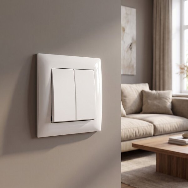 Kettős Kapcsoló OSTE JNH007-W WHITE