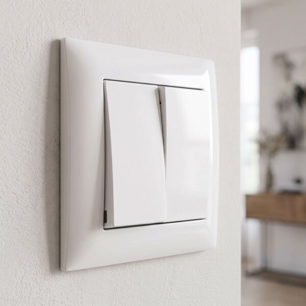 Kettős Kapcsoló OSTE JNH007-W WHITE