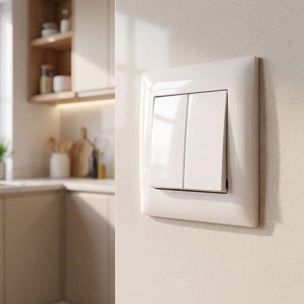 Kettős Kapcsoló OSTE JNH007-W WHITE