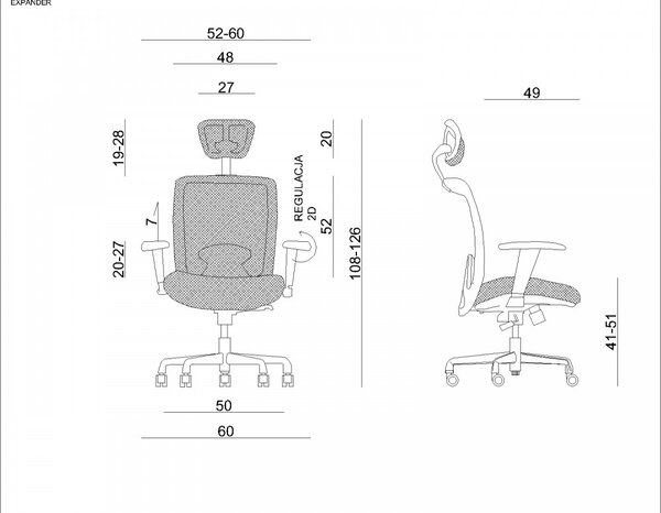 UNIQUE EXPANDER ergonomikus irodai szék