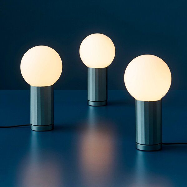 Asztali lámpa HAY, TURN ON, dimmable, Kék, Nappali, Üveg, Modern