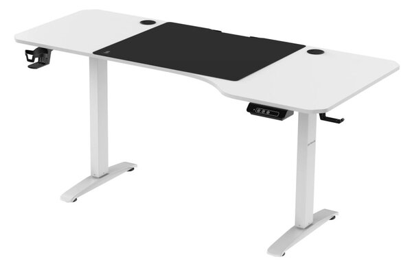 JAN NOWAK ELLA 1600 állítható magasságú asztal, elektromos íróasztal, 1600x720x750, fehér