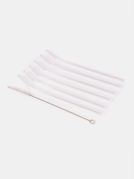 Sinsay - Szívószál készlet tisztítóval 7 pack - clear