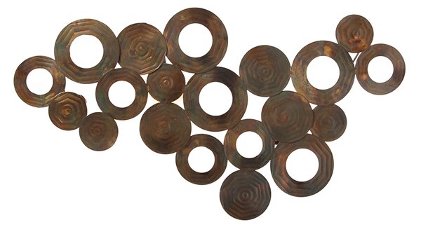 Art Deco fali lámpa réz 77 cm - Circles