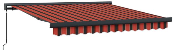 Behúzható napellenző Piros és Fekete 300 x 250 cm Szövet és Fém