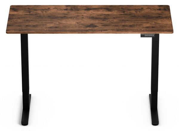 Elektromosan állítható magasságú íróasztal - 140x60cm rusztikus barna ülő-/állómunkához - LVN System Lite LV1714