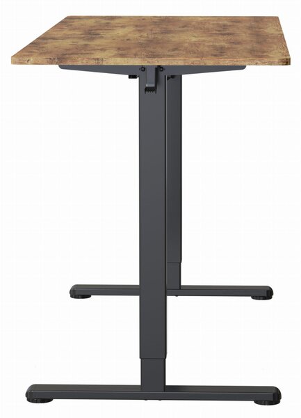 Elektromosan állítható magasságú íróasztal - 140x60cm rusztikus barna ülő-/állómunkához - LVN System Lite LV1714