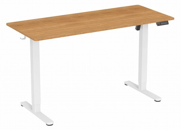 Elektromosan állítható magasságú íróasztal - 140x60cm arany tölgy ülő-/állómunkához - LVN System Lite LV1718