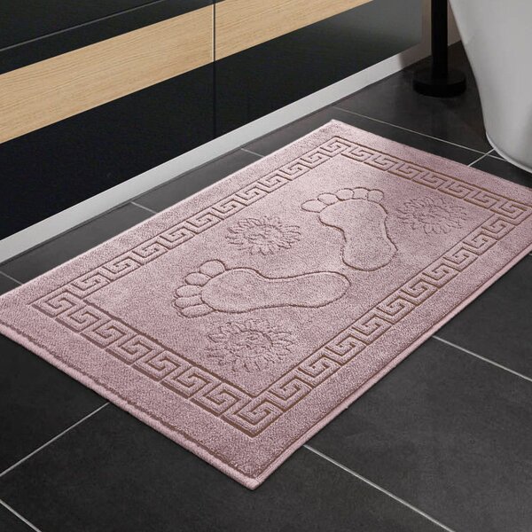 Goldea frottír fürdőszobai szőnyeg „lábnyomok” rózsaszín - 50 x 70 50 x 70 cm