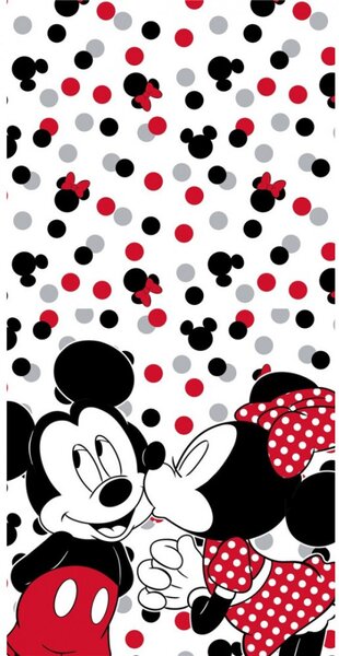 Disney Minnie, Mickey Love fürdőlepedő, strand törölköző 70x140cm